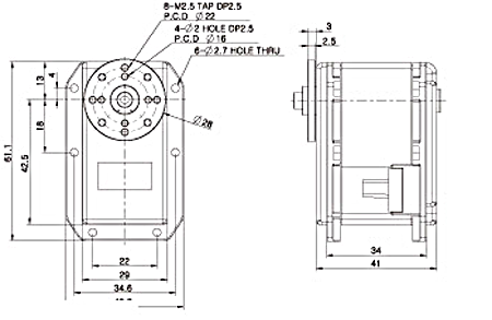 Dimensions du MX-64