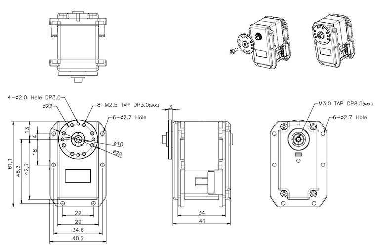 Dimensions du RX-64