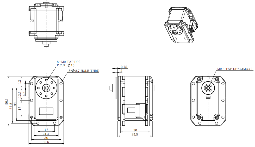 Dimensions du MX-28